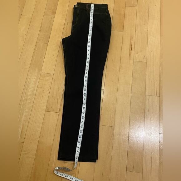 Westbound Ladies Jeans, Size 10 Short, Dark Denim with yellow/gold stitching - Picture 3 of 6
